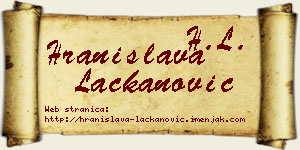 Hranislava Lackanović vizit kartica